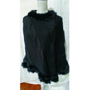 Armani Jeans Poncho Wool Black Size M Used but in excellent condition